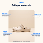 Babuche Molu Clássico Estilo Crocs | Clog Plataforma EVA | 11 Cores