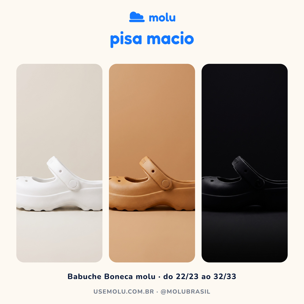 Babuche Molu Boneca | Clog Plataforma Mary Jane EVA | 5 Cores