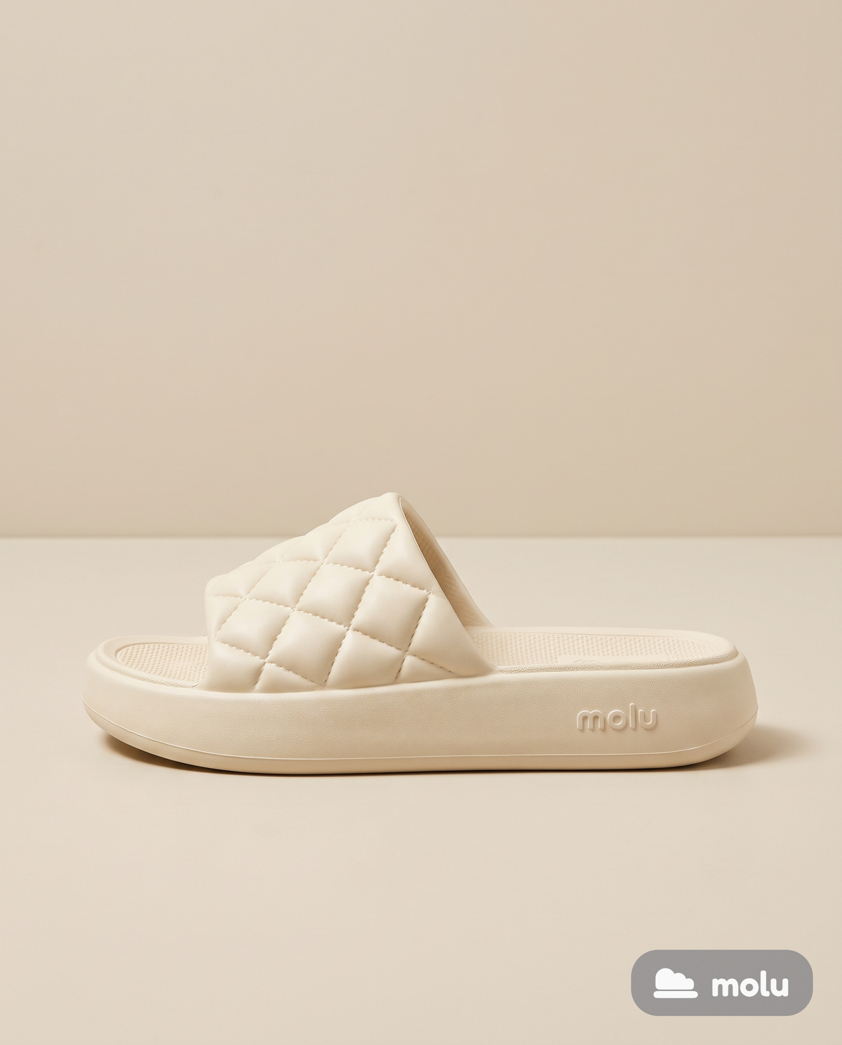 Chinelo Slide Molu Luxo | Plataforma Nuvem Matelassê EVA | 5 Cores