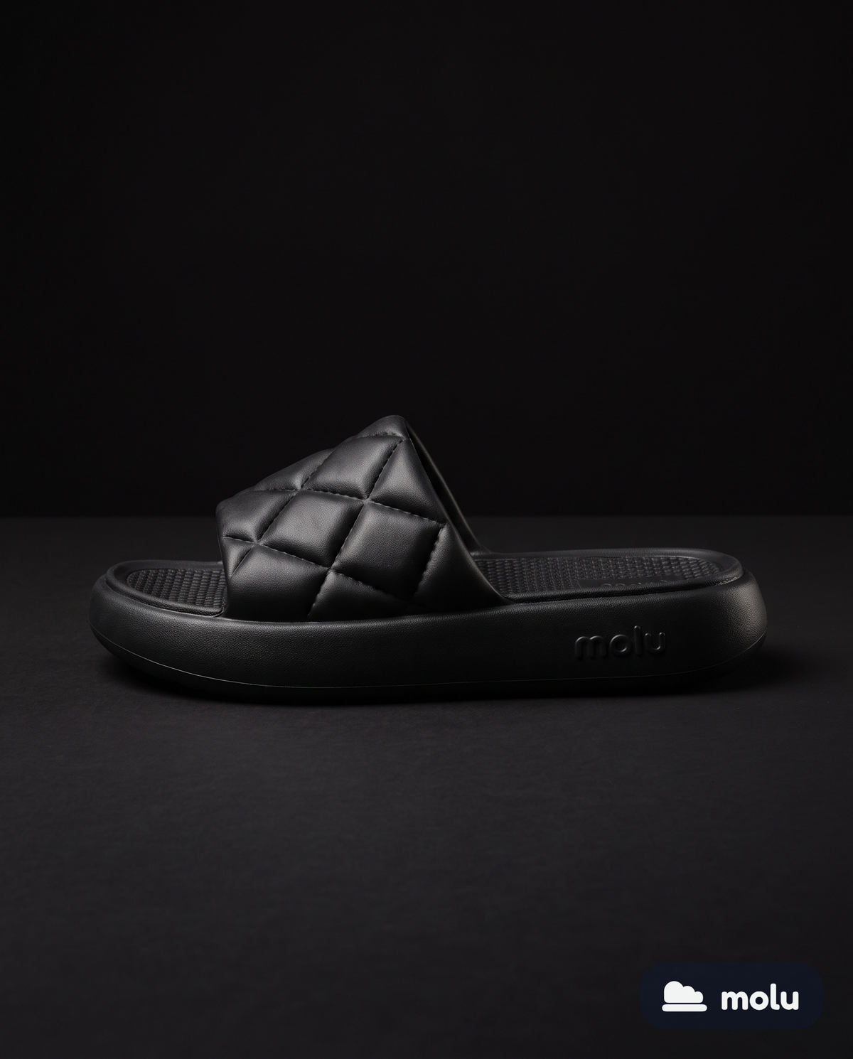 Chinelo Slide Molu Luxo | Plataforma Nuvem Matelassê EVA | 5 Cores